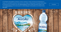 Desktop Screenshot of krumbach-mineralwasser.de